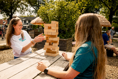 jenga op het wallies terras